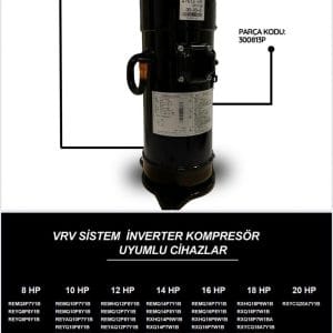 Daikin VRV III Kompresör – Model JT170G-KYE